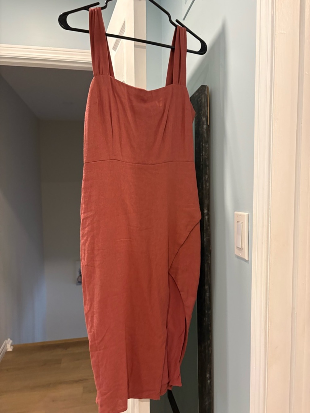 Abercrombie & Fitch Rust Midi Dress with Wide Straps